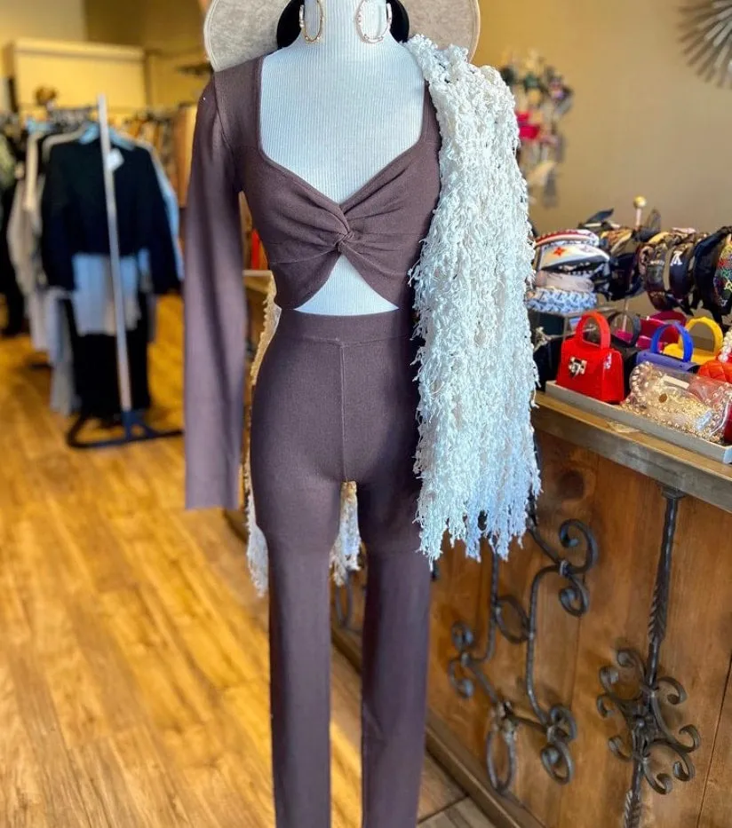 Knot Front Pants Set FINAL SALE