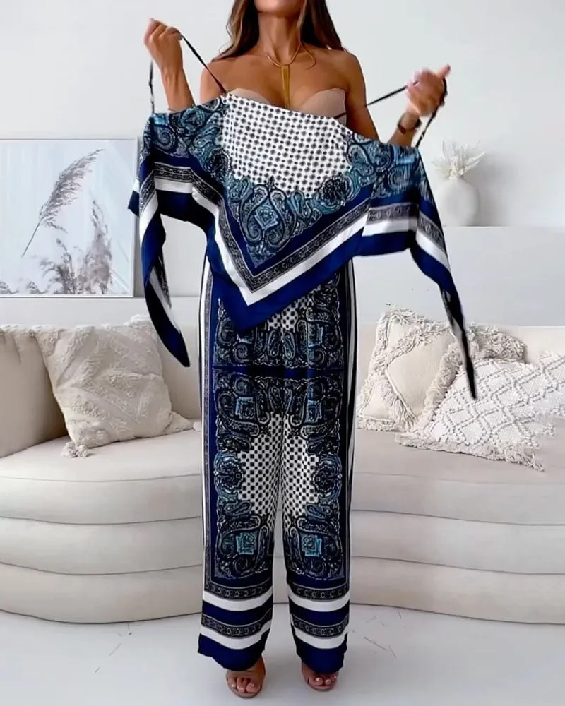 KYRA -TRENDY LACE-UP VEST & PANTS SET