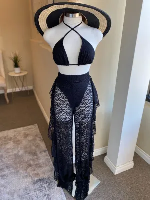 Lace Ruffle Bikini Set