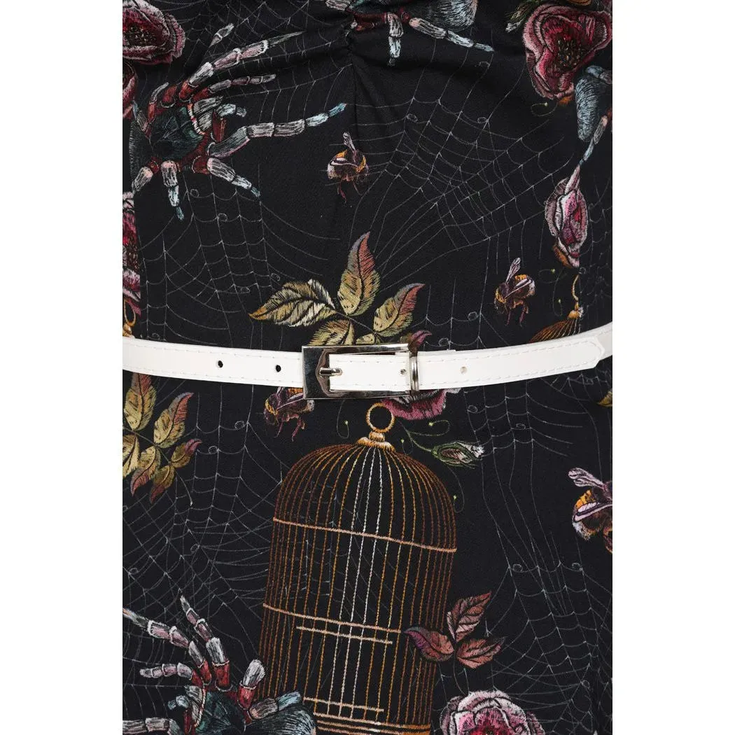 Lady Vintage Tarantul-ah Isabella Dress Black