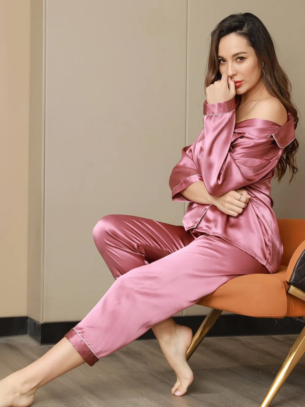 Latanya - Classic with Binding Trim Woman's Pajama Set