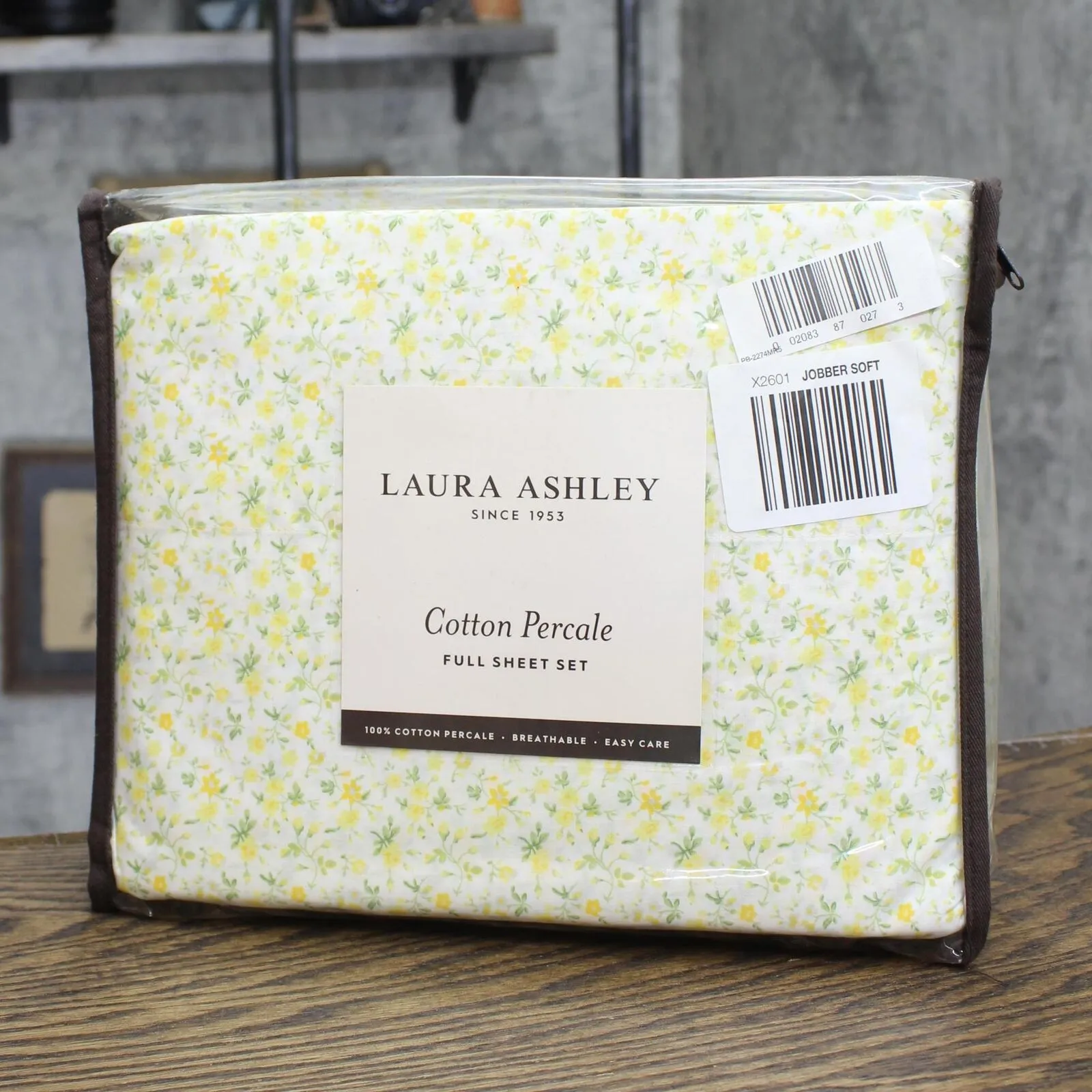 Laura Ashley Evie 4-Piece Yellow Cotton Full Sheet Set Evie Yellow Full