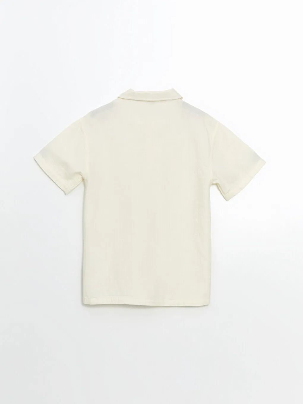 LCW Kids Green Basic Short Sleeve Boy Shirt