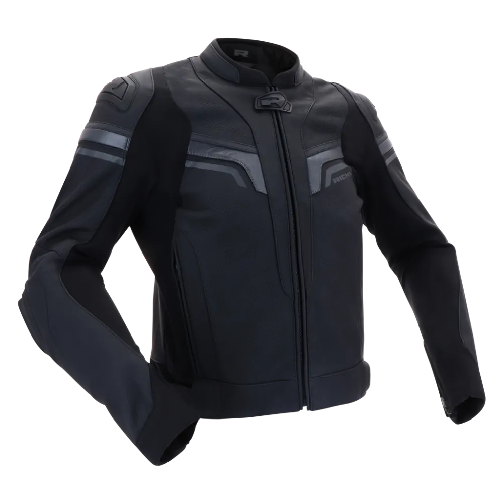 Leather Moto Jacket Richa Matrix 2, Black/Gray