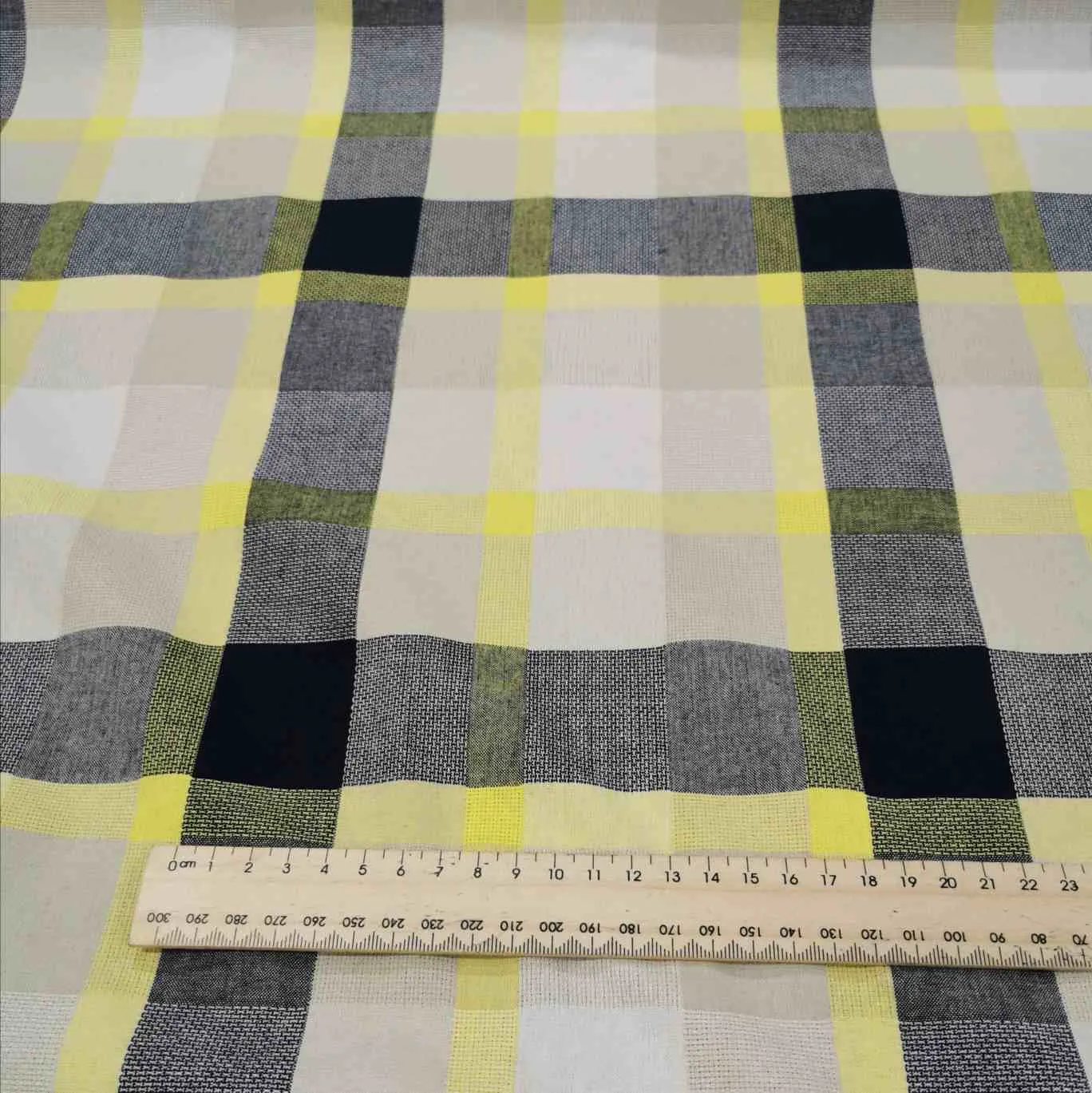Linen Cotton Blend, Uptown Check