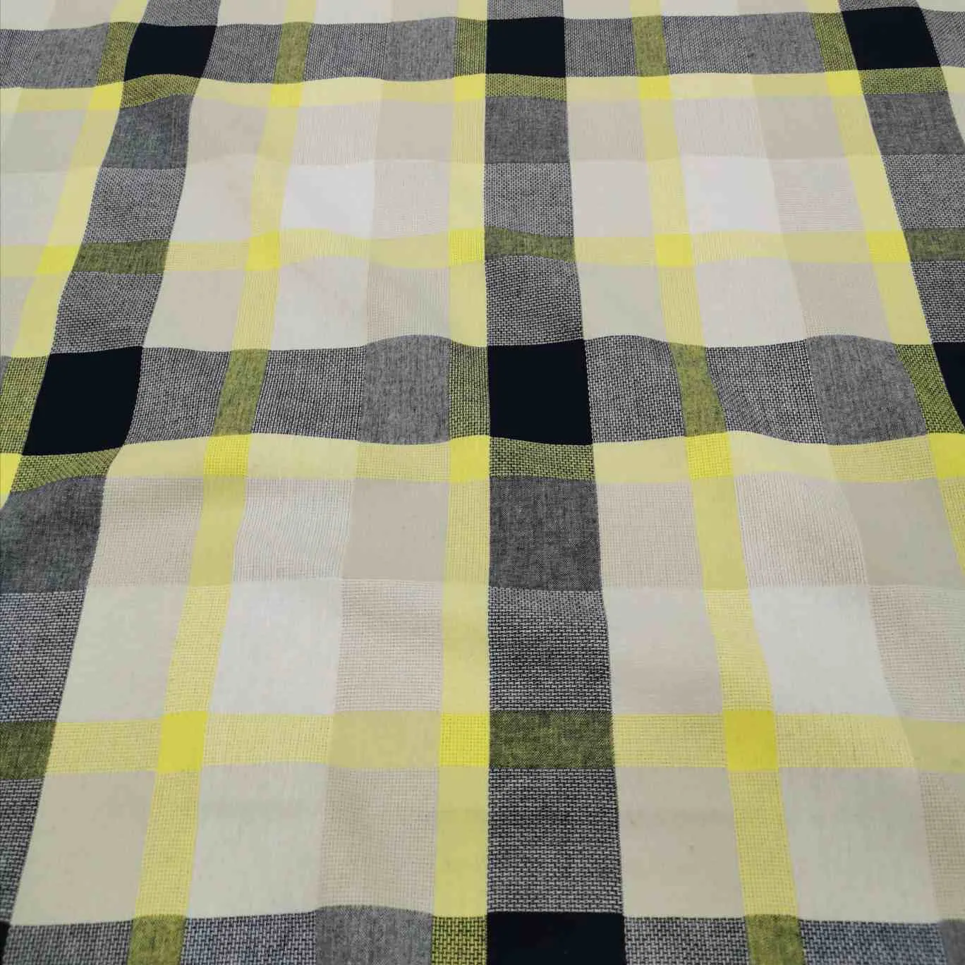 Linen Cotton Blend, Uptown Check