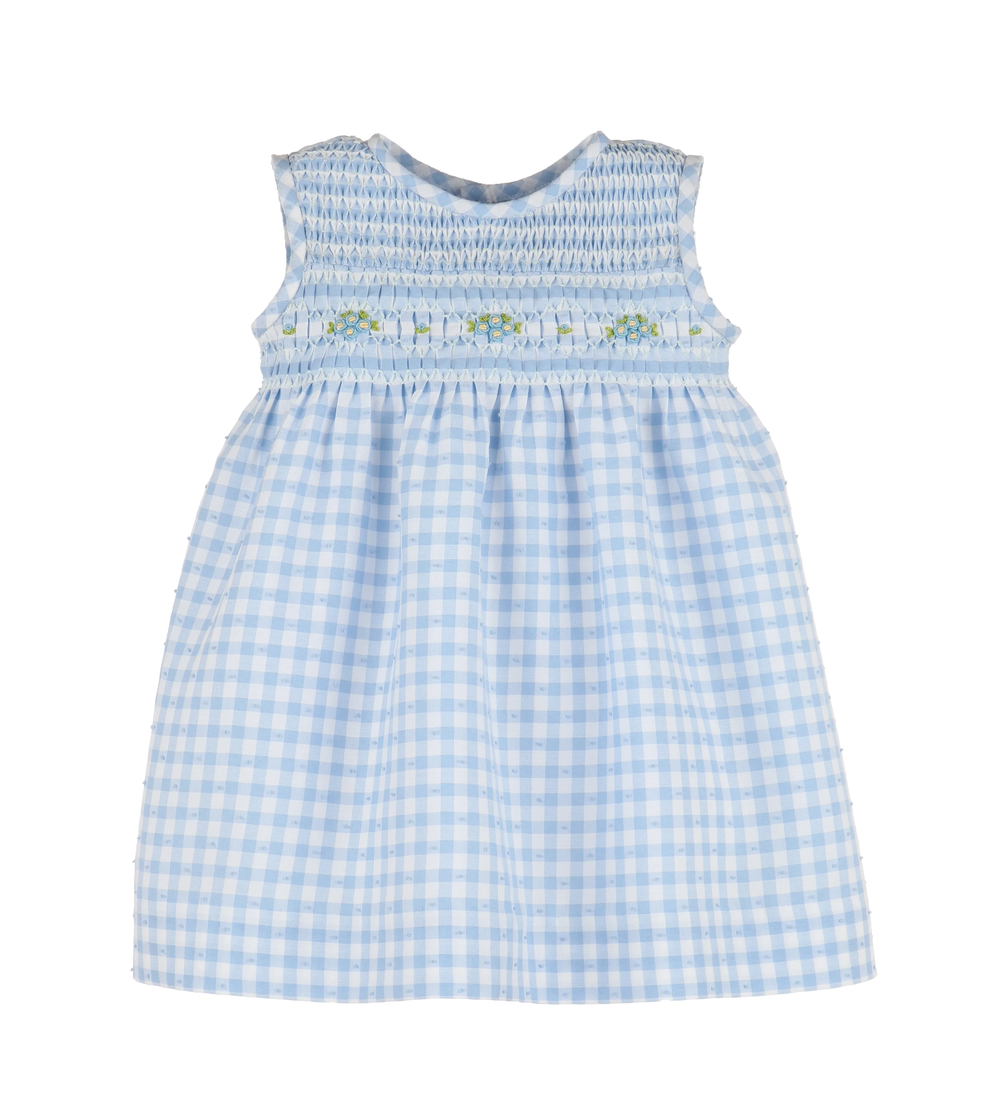 LitBlue Swiss Gingham Smocked Dress