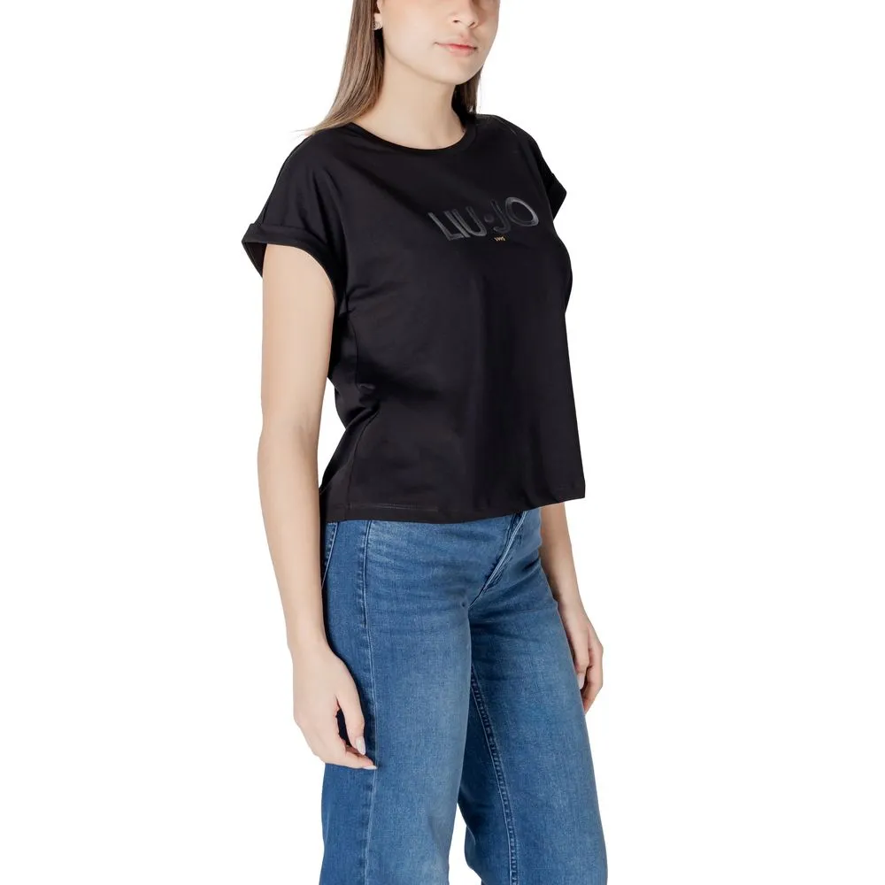 Liu Jo Black Cotton Tops & T-Shirt