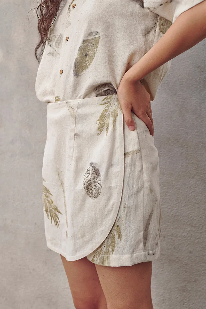 Live Leafy Khadi Unisex Shirt & Skort Co-ord Set