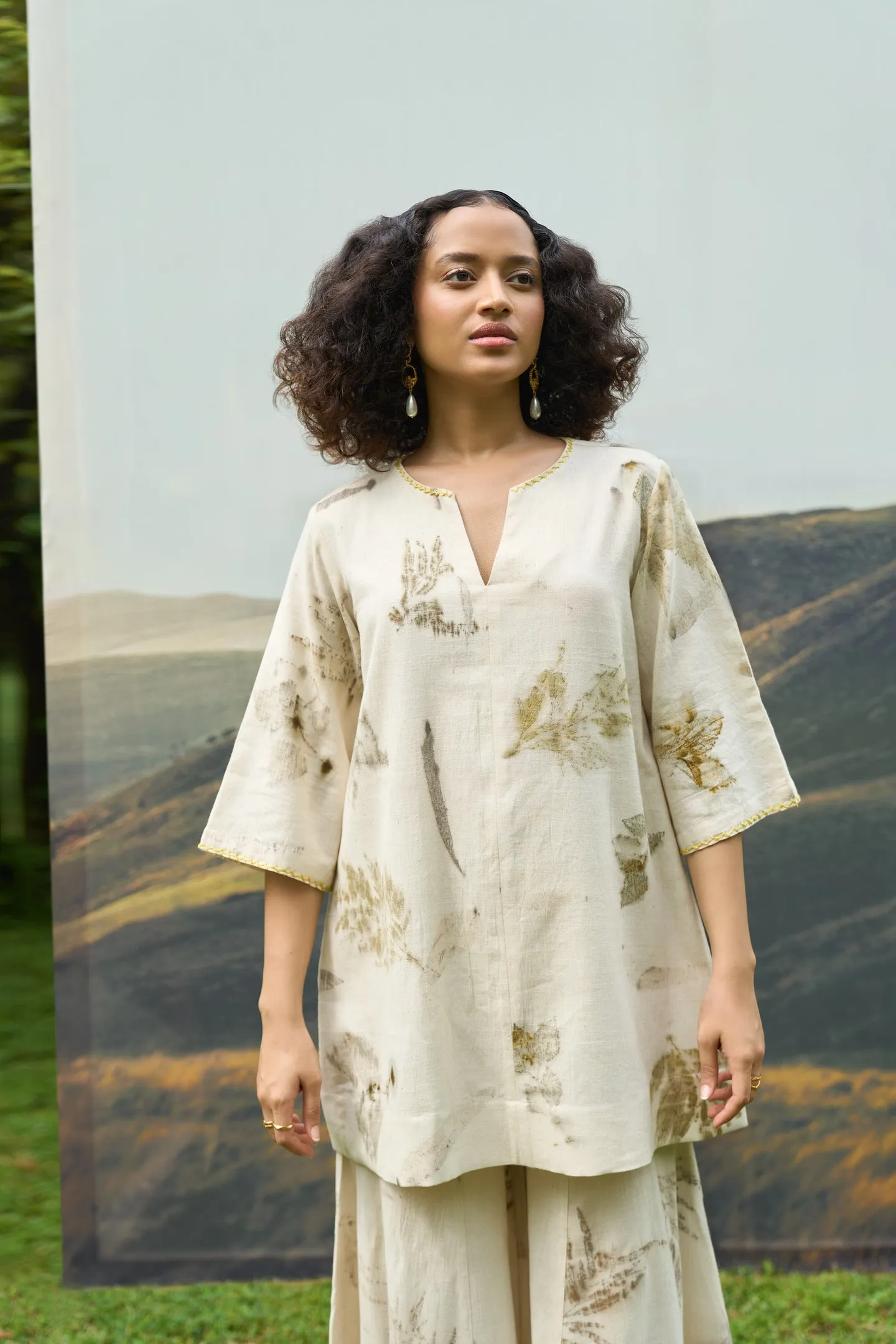 Live Leafy Kurta & Sharara Set