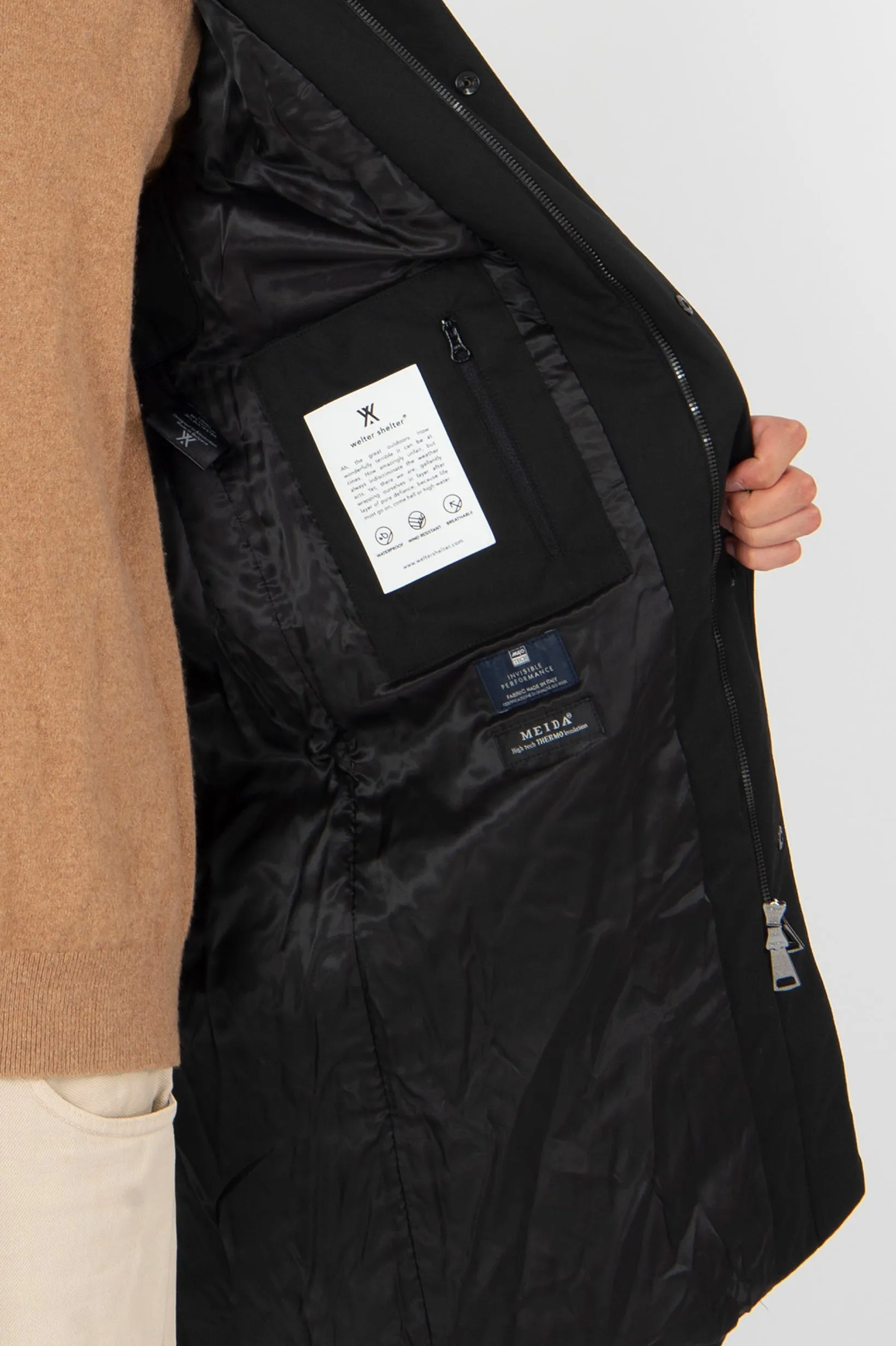 Long Dong Poly Rayon Black