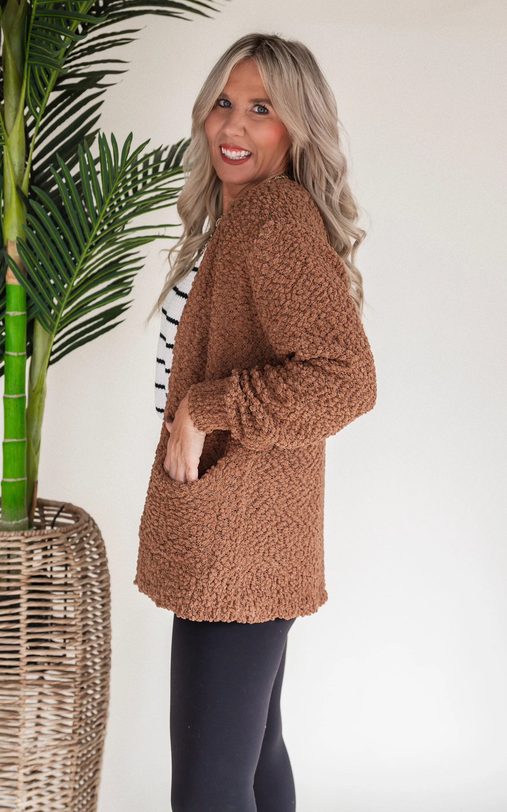 Long Sleeve Popcorn Cardigan - Final Sale**