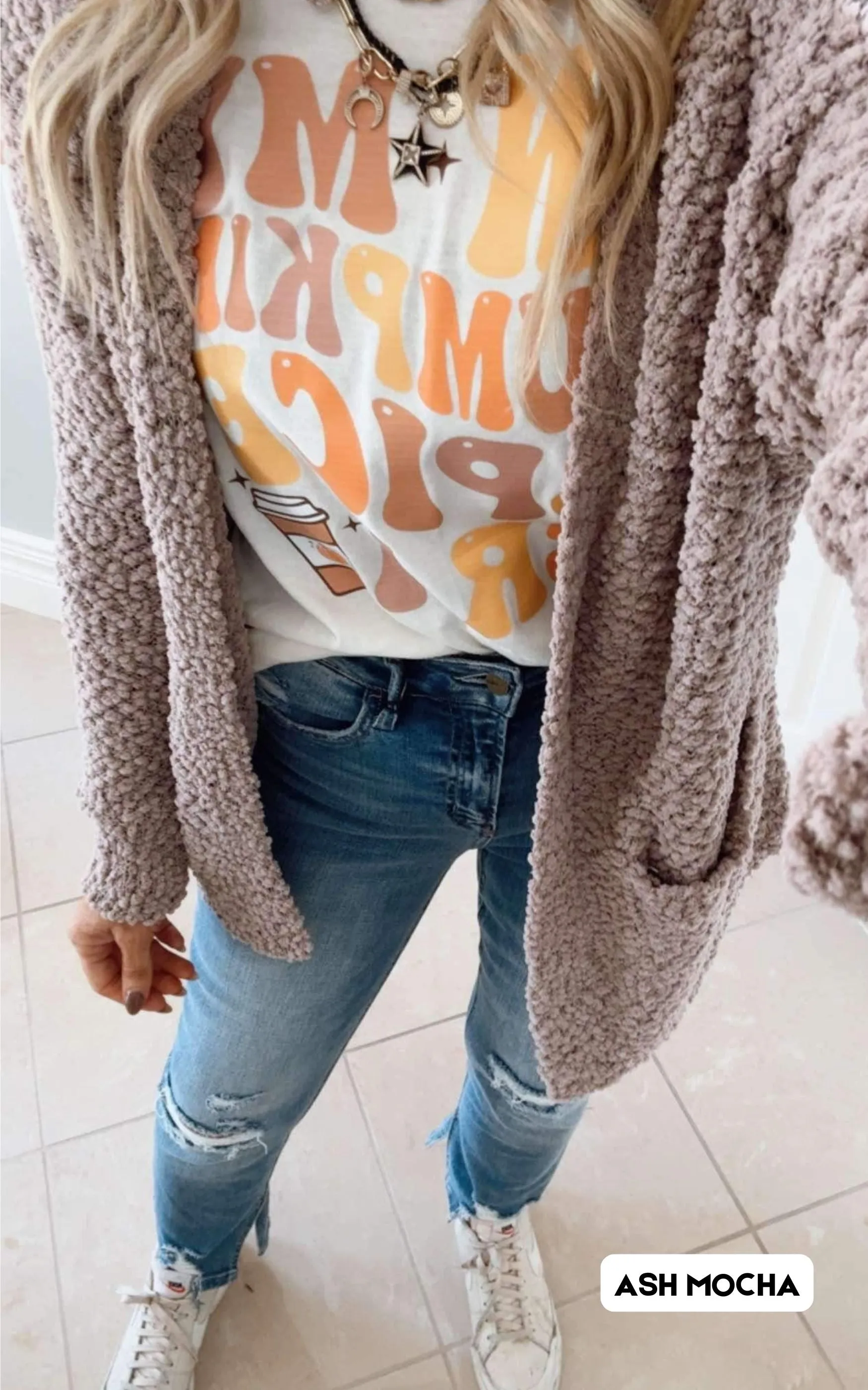 Long Sleeve Popcorn Cardigan - Final Sale**