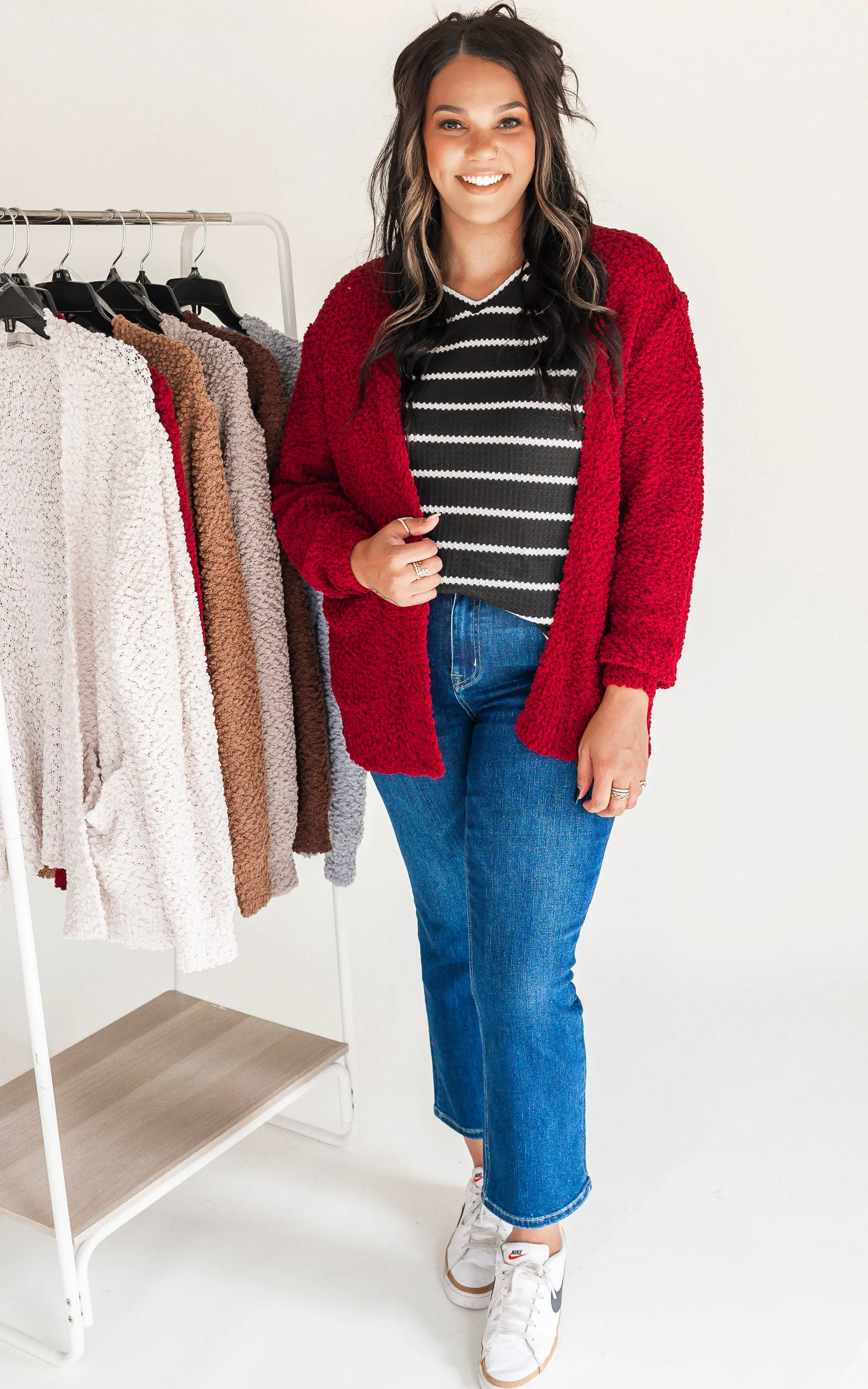 Long Sleeve Popcorn Cardigan - Final Sale**