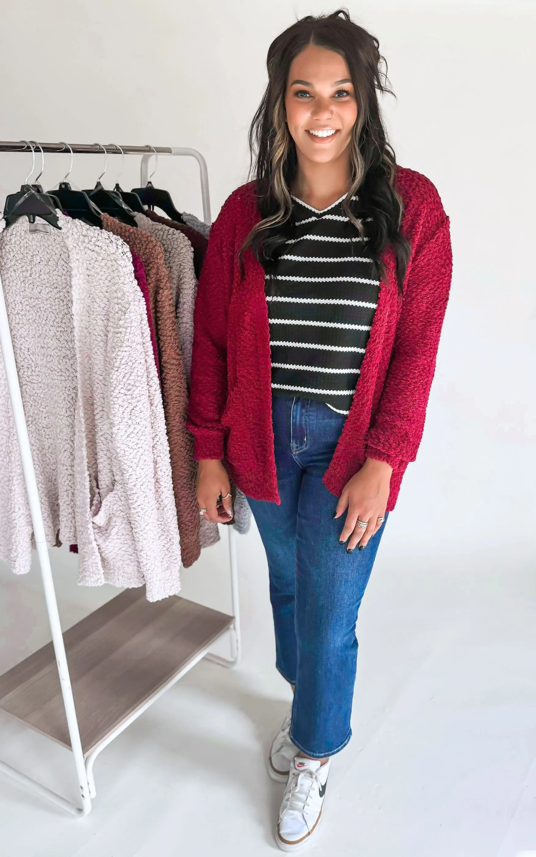 Long Sleeve Popcorn Cardigan - Final Sale**