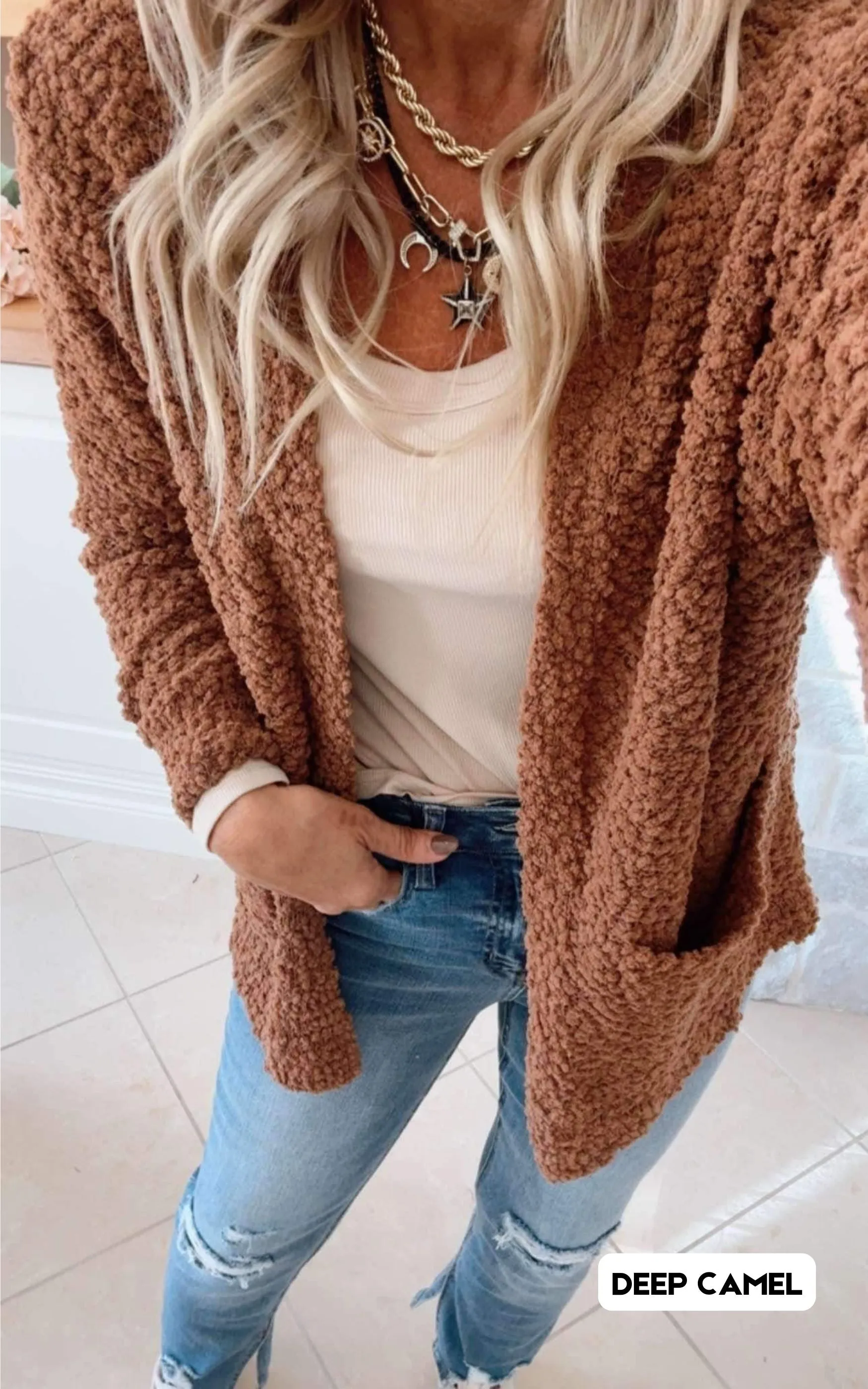 Long Sleeve Popcorn Cardigan - Final Sale**