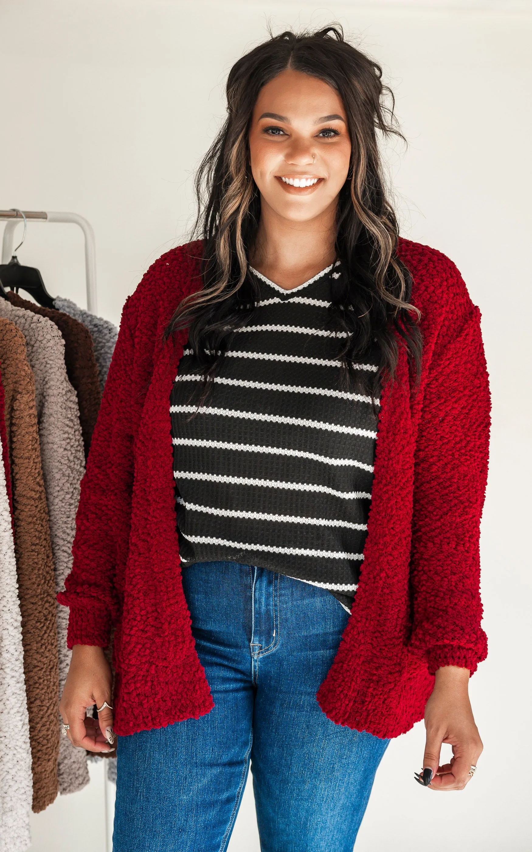Long Sleeve Popcorn Cardigan - Final Sale**
