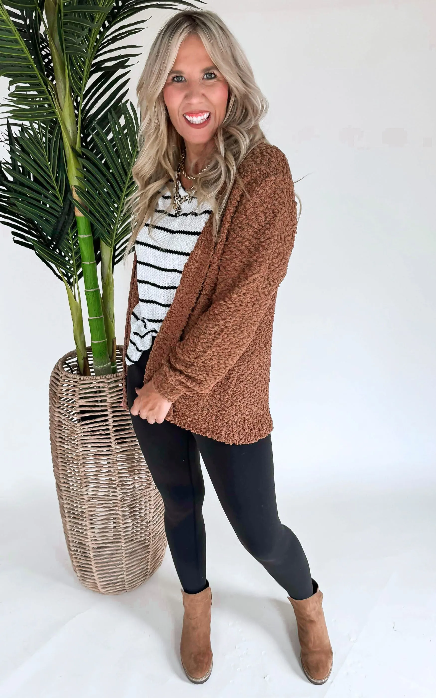 Long Sleeve Popcorn Cardigan - Final Sale**