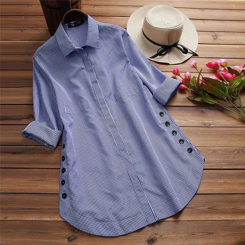 Loose Maternity Blouse Long Sleeve Nursing Shirt Spring Fall Casual Female Women's Clothing Single Breasted Top Blouse Plus Size