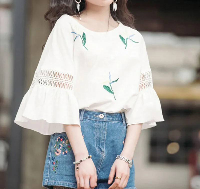 Loose Wild White Short-sleeved T-shirt