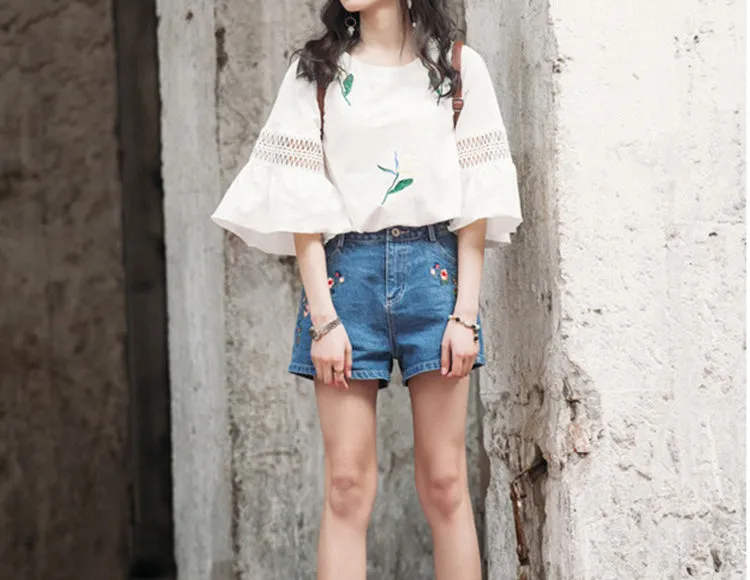 Loose Wild White Short-sleeved T-shirt