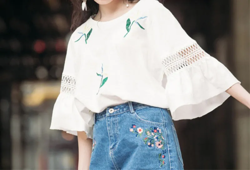 Loose Wild White Short-sleeved T-shirt
