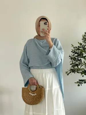 Luna Blouse in baby blue