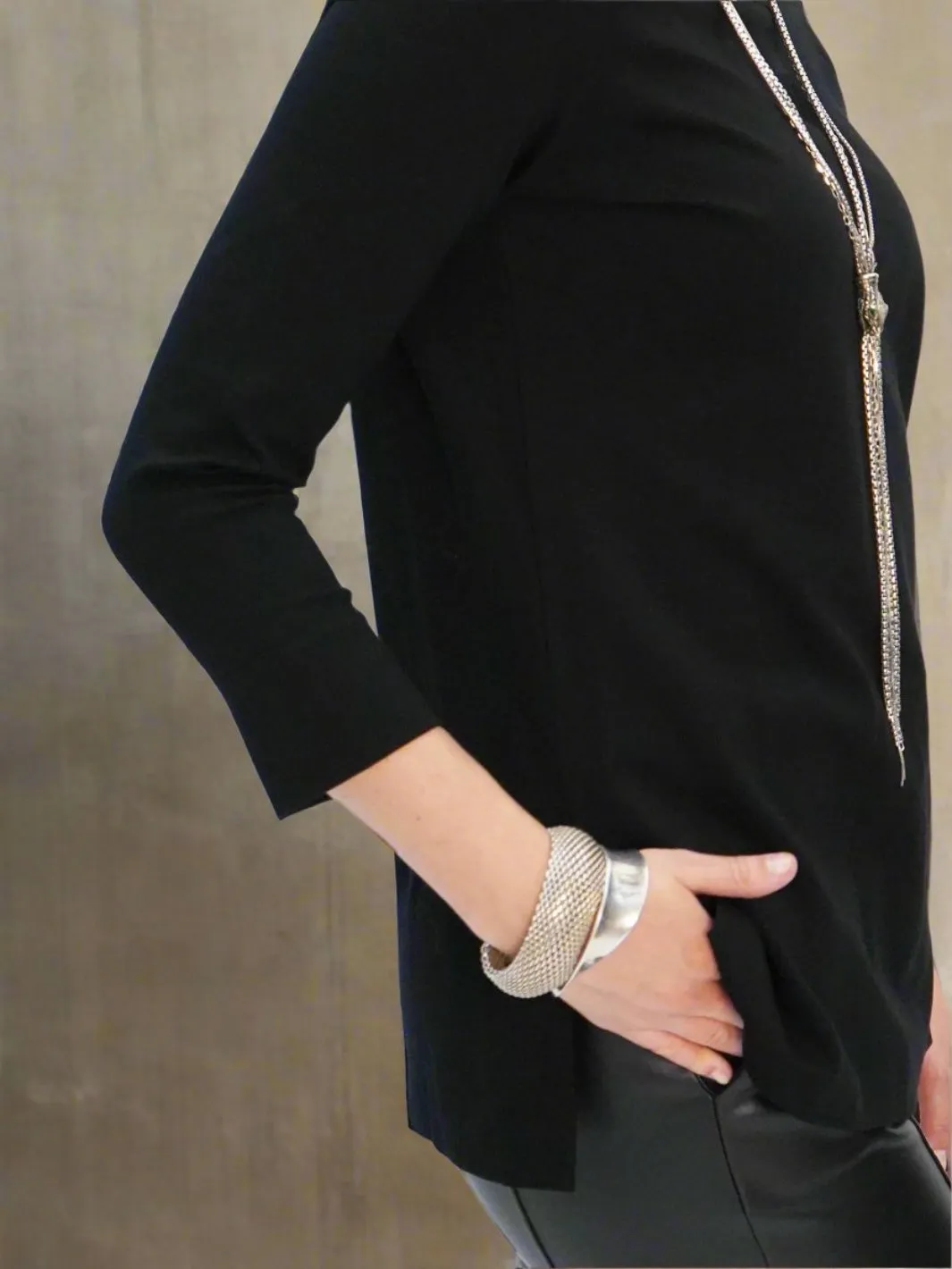 Lux Ponte Knit Boatneck Tunic - The Bond