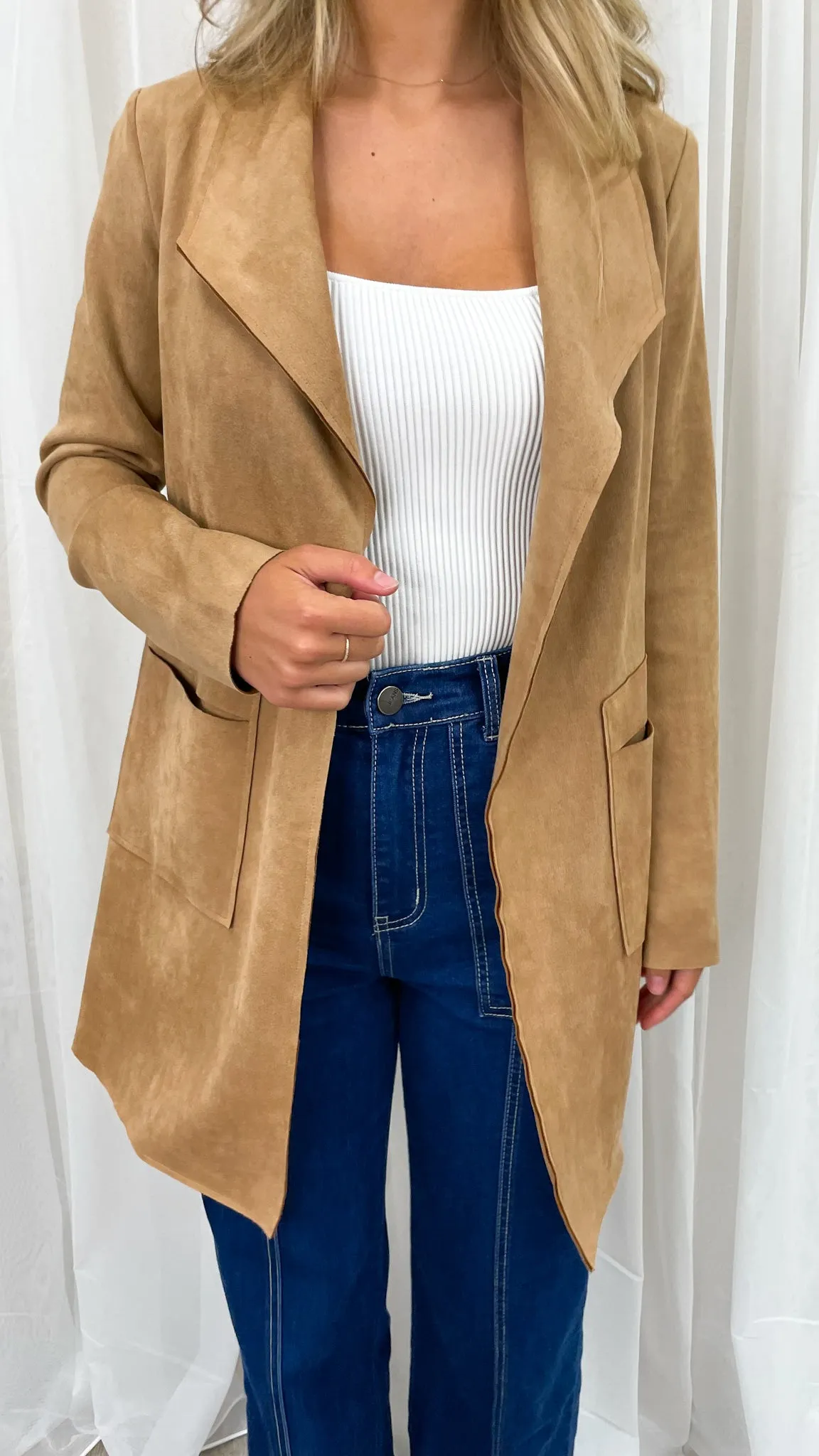 MARRIOT SUEDE JACKET - TAN