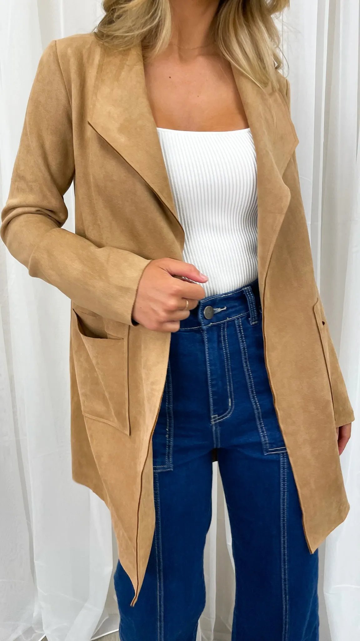 MARRIOT SUEDE JACKET - TAN