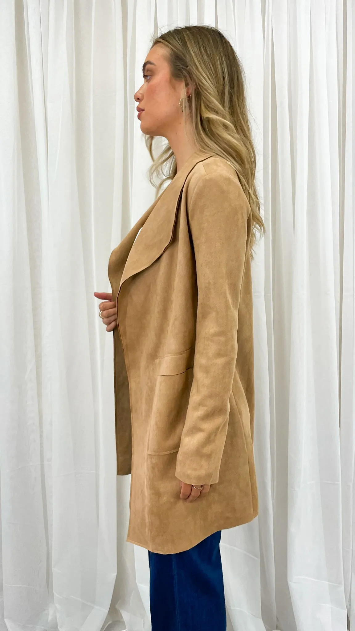 MARRIOT SUEDE JACKET - TAN