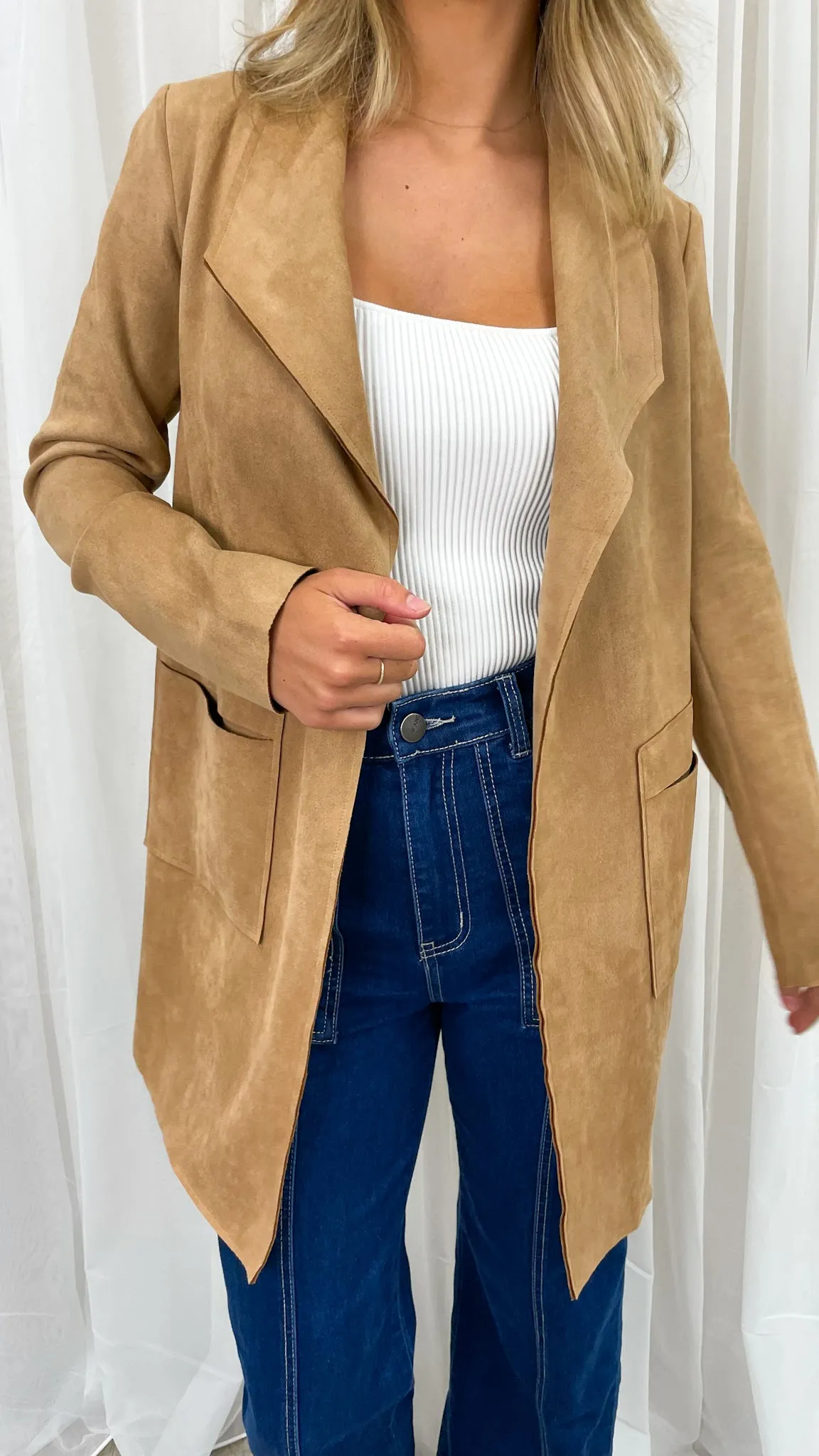 MARRIOT SUEDE JACKET - TAN