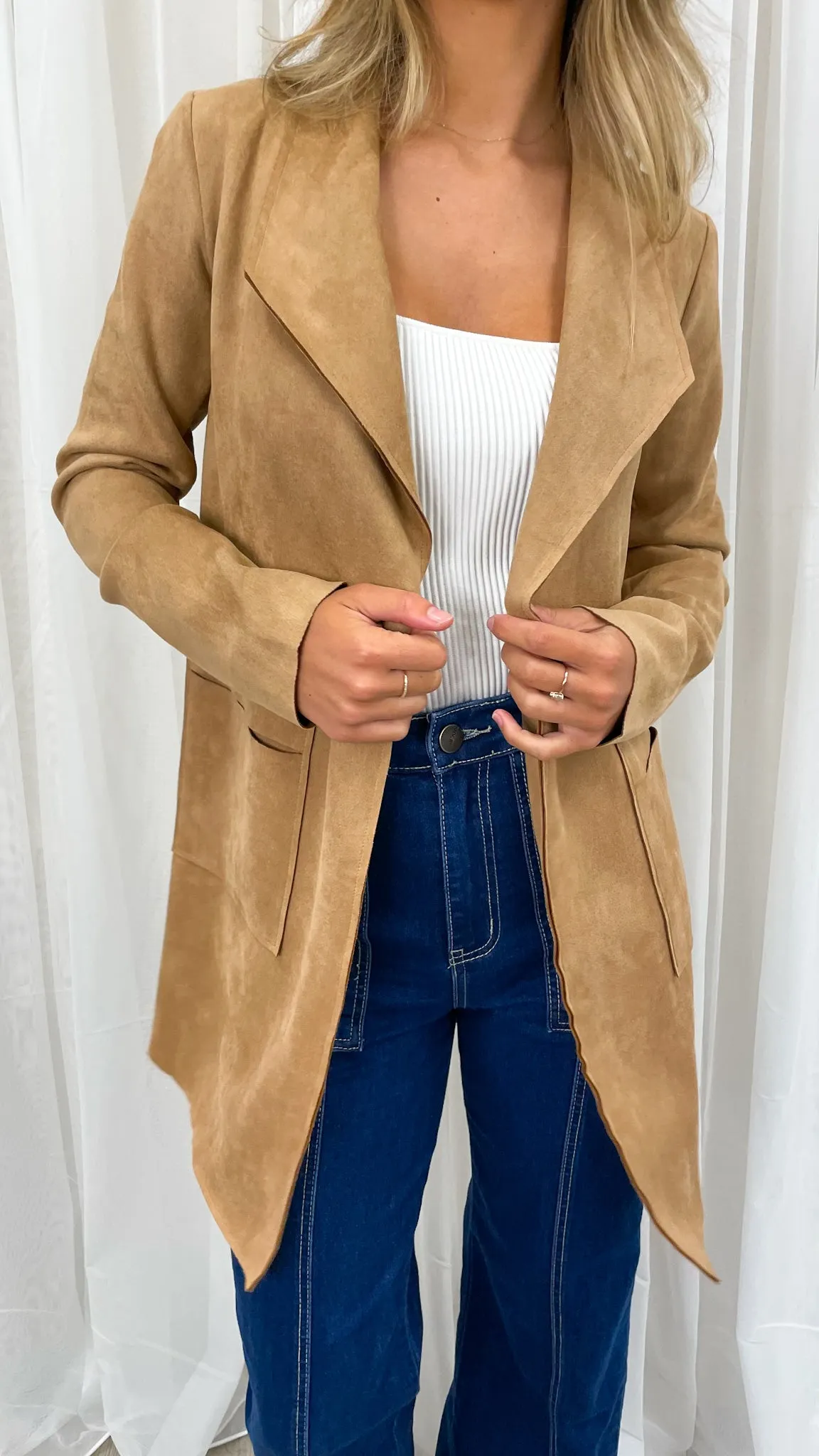 MARRIOT SUEDE JACKET - TAN