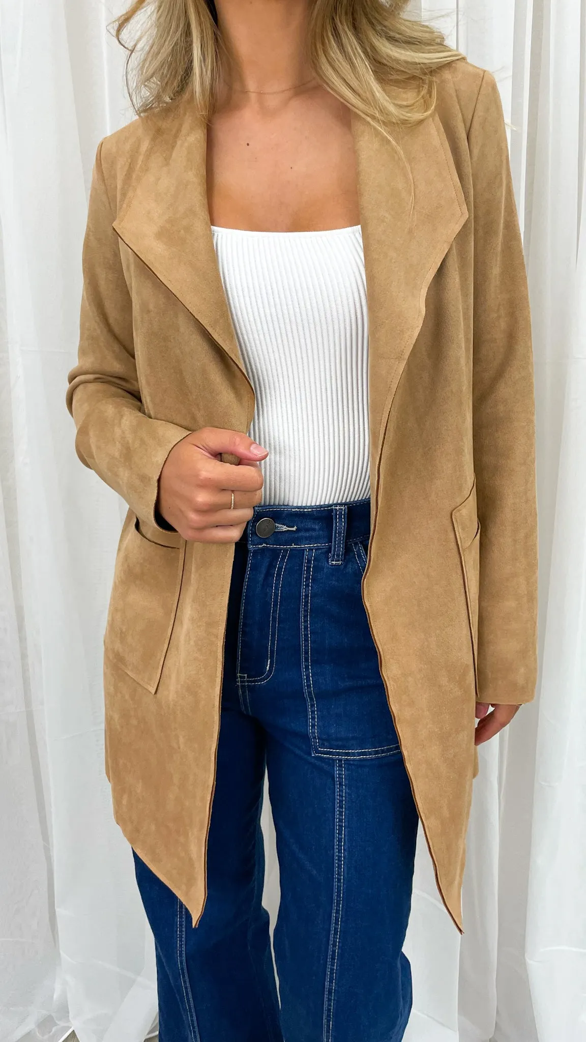 MARRIOT SUEDE JACKET - TAN