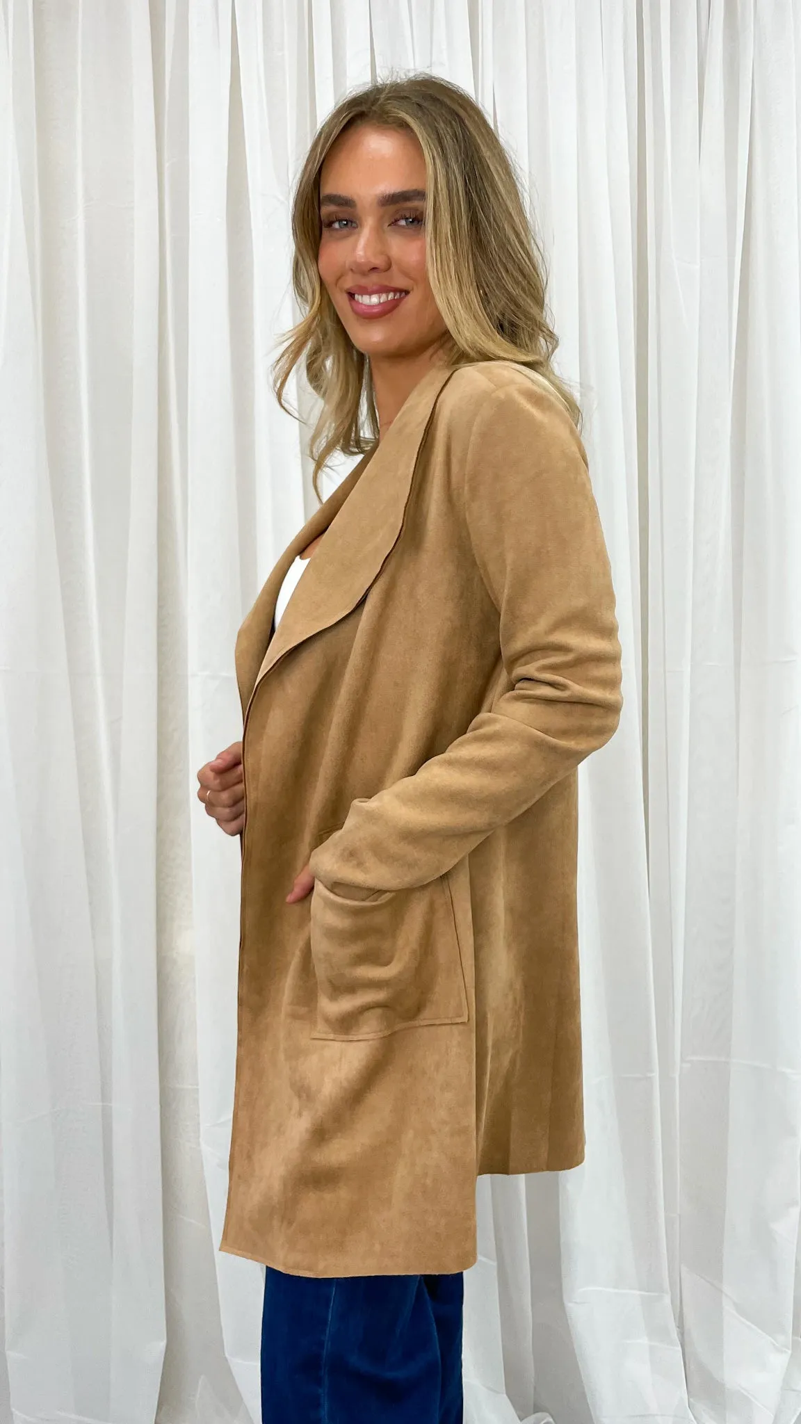 MARRIOT SUEDE JACKET - TAN