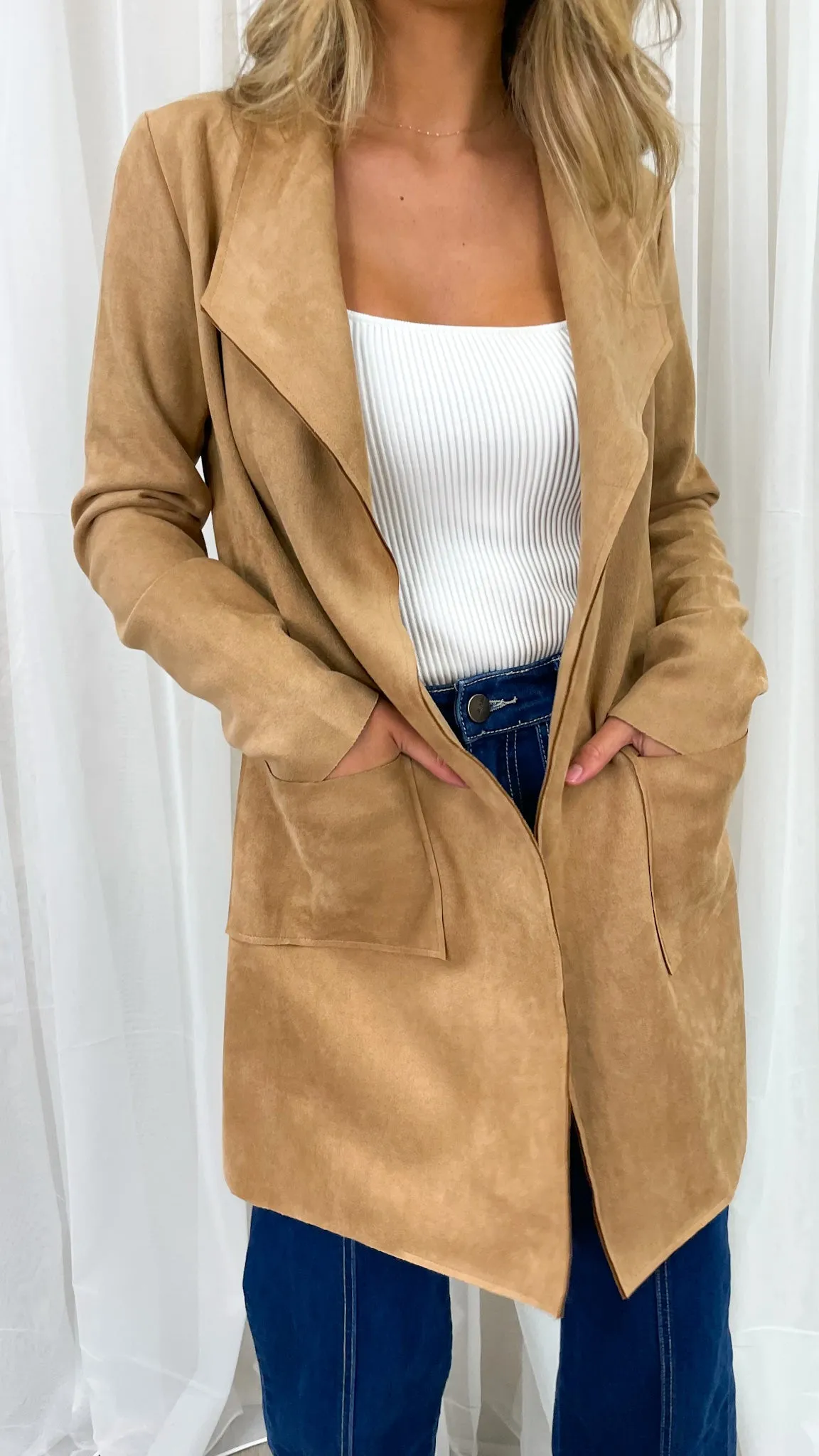 MARRIOT SUEDE JACKET - TAN