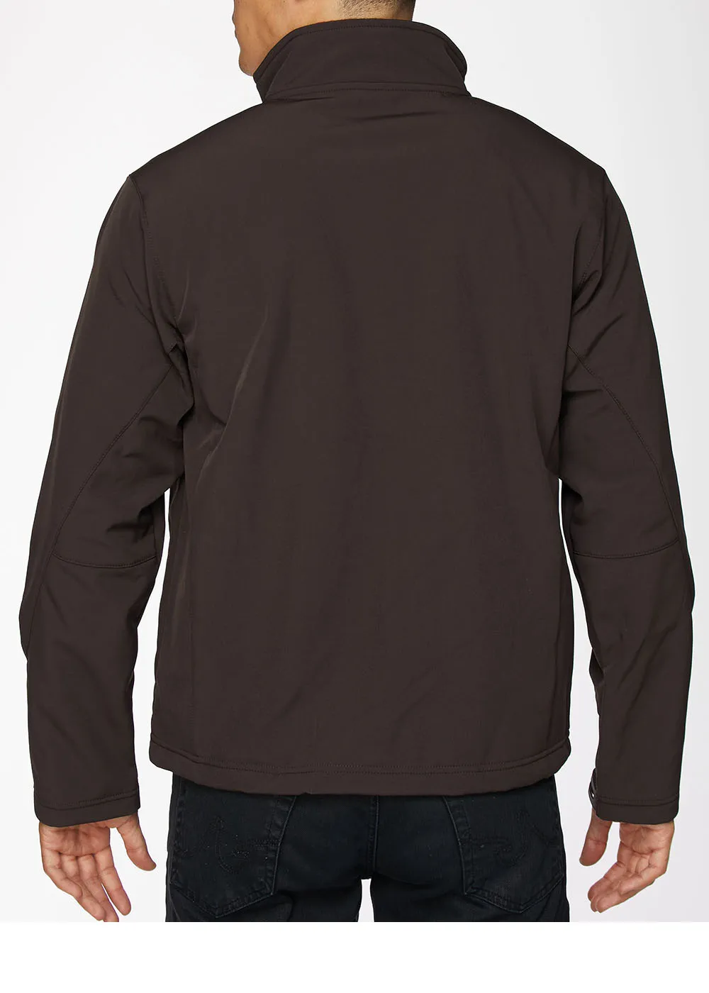 Men's Soft Shell Bonded Jacket-NJ650-Brown-Rust