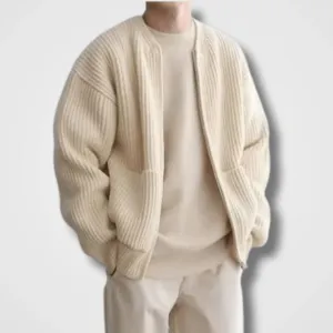 Men's Warm Zip Up Knitted Cardigan | Knitted