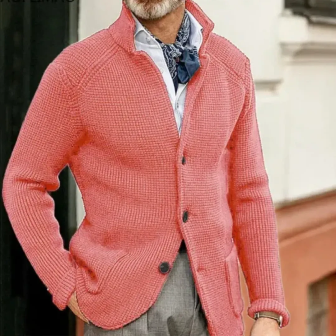 Men's Winter Button Down Cardigan | Knitted