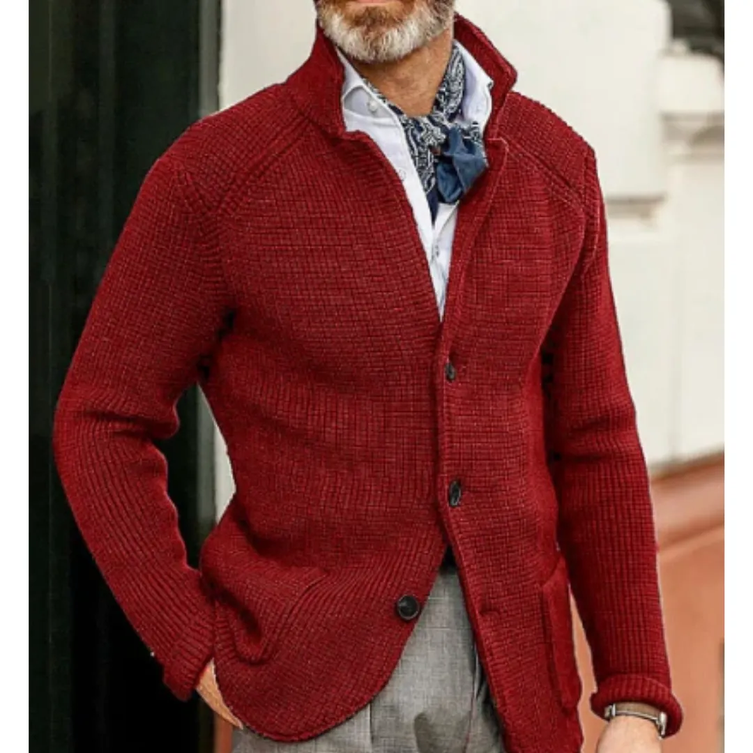 Men's Winter Button Down Cardigan | Knitted