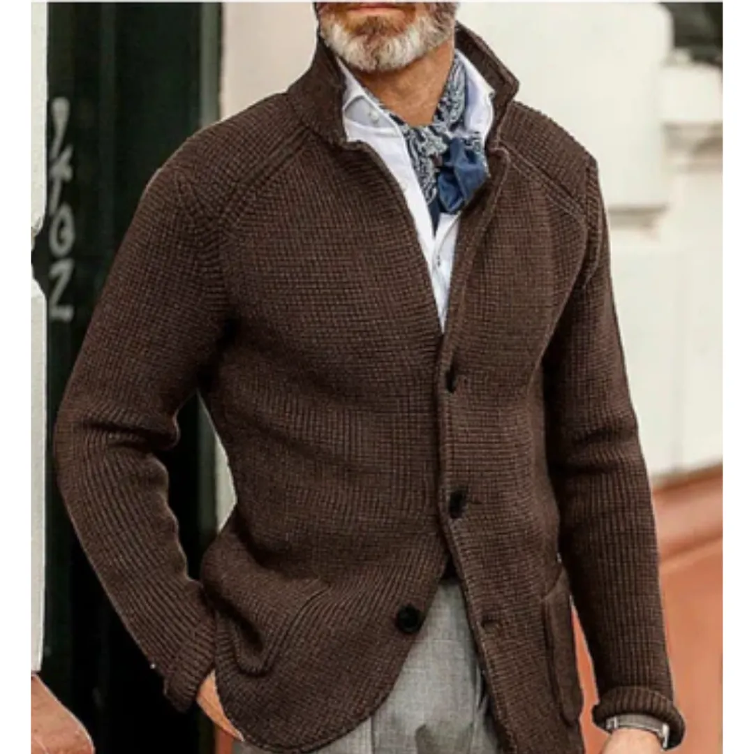 Men's Winter Button Down Cardigan | Knitted