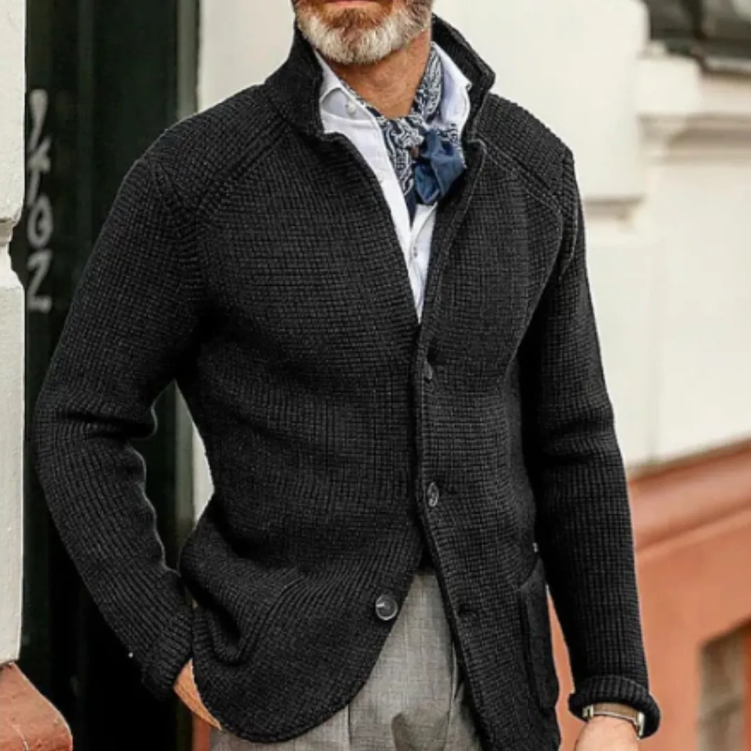 Men's Winter Button Down Cardigan | Knitted