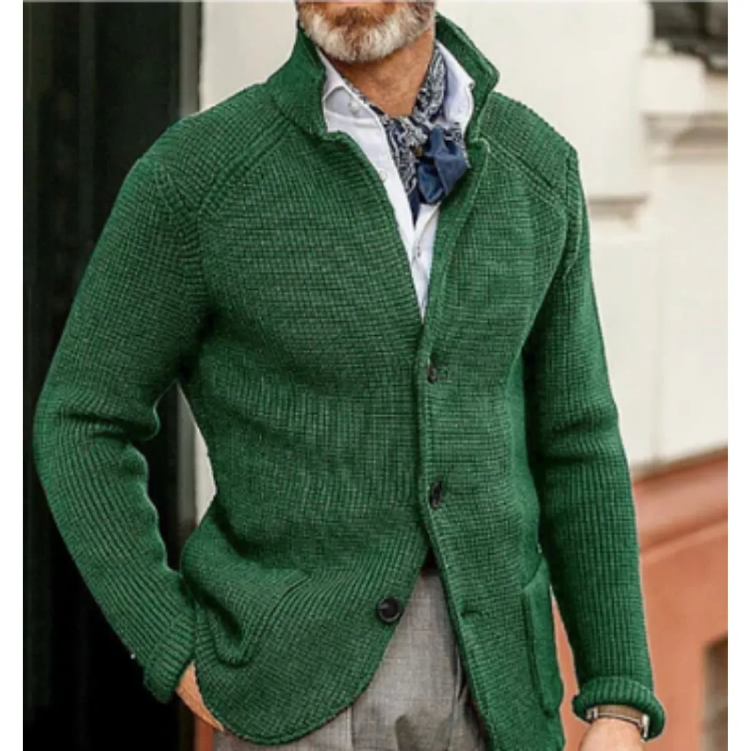Men's Winter Button Down Cardigan | Knitted
