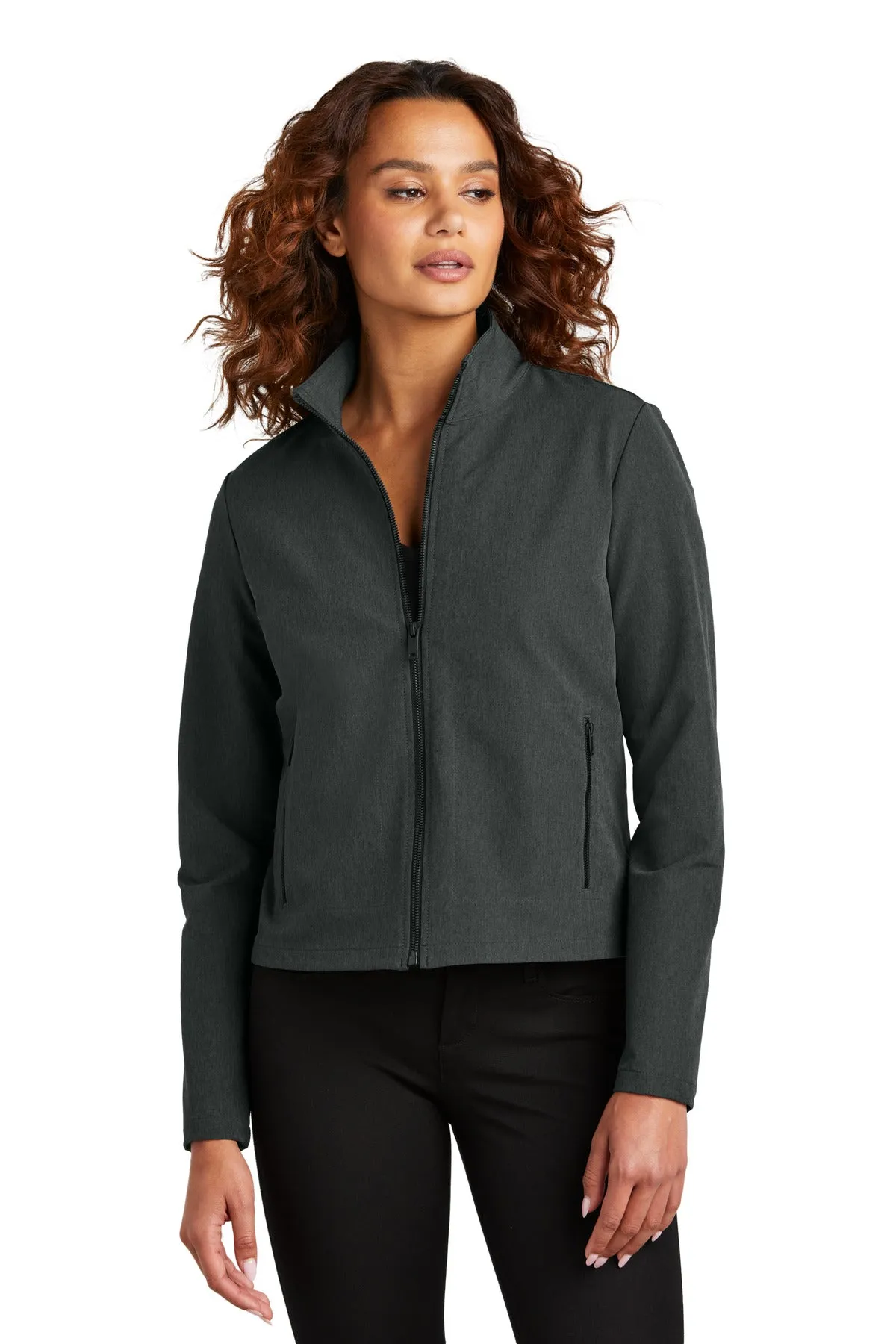 Mercer Mettle Women's Stretch Soft Shell Jacket MM7103 Anchor Grey Heather