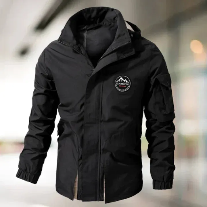 Military-style windproof cargo bomber jacket by Xavian