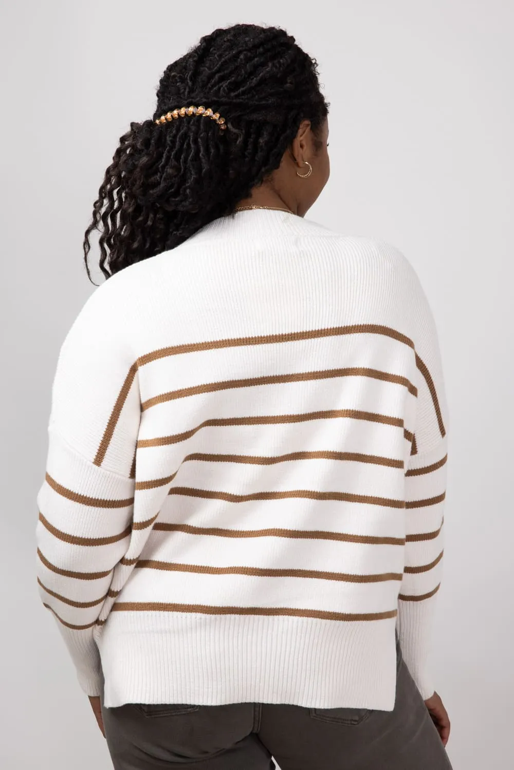 Miracle Striped Sweater for Women in Neutral | F147-NEUTRAL