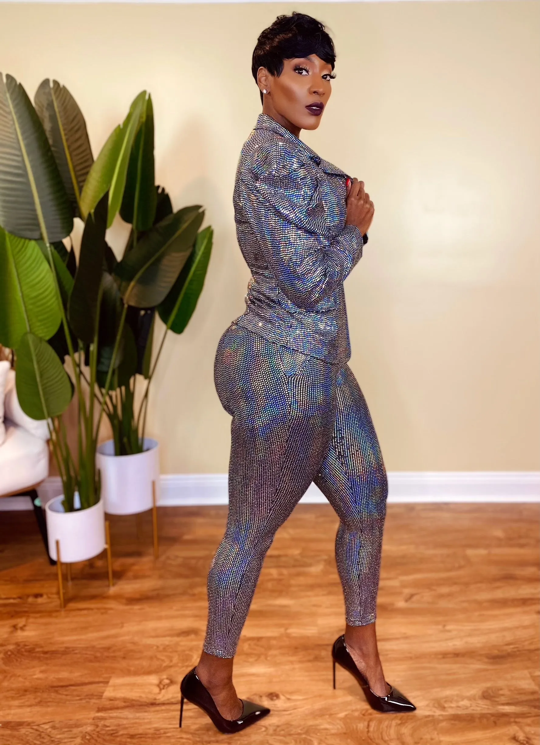 MIRROR BALL BLAZER SET