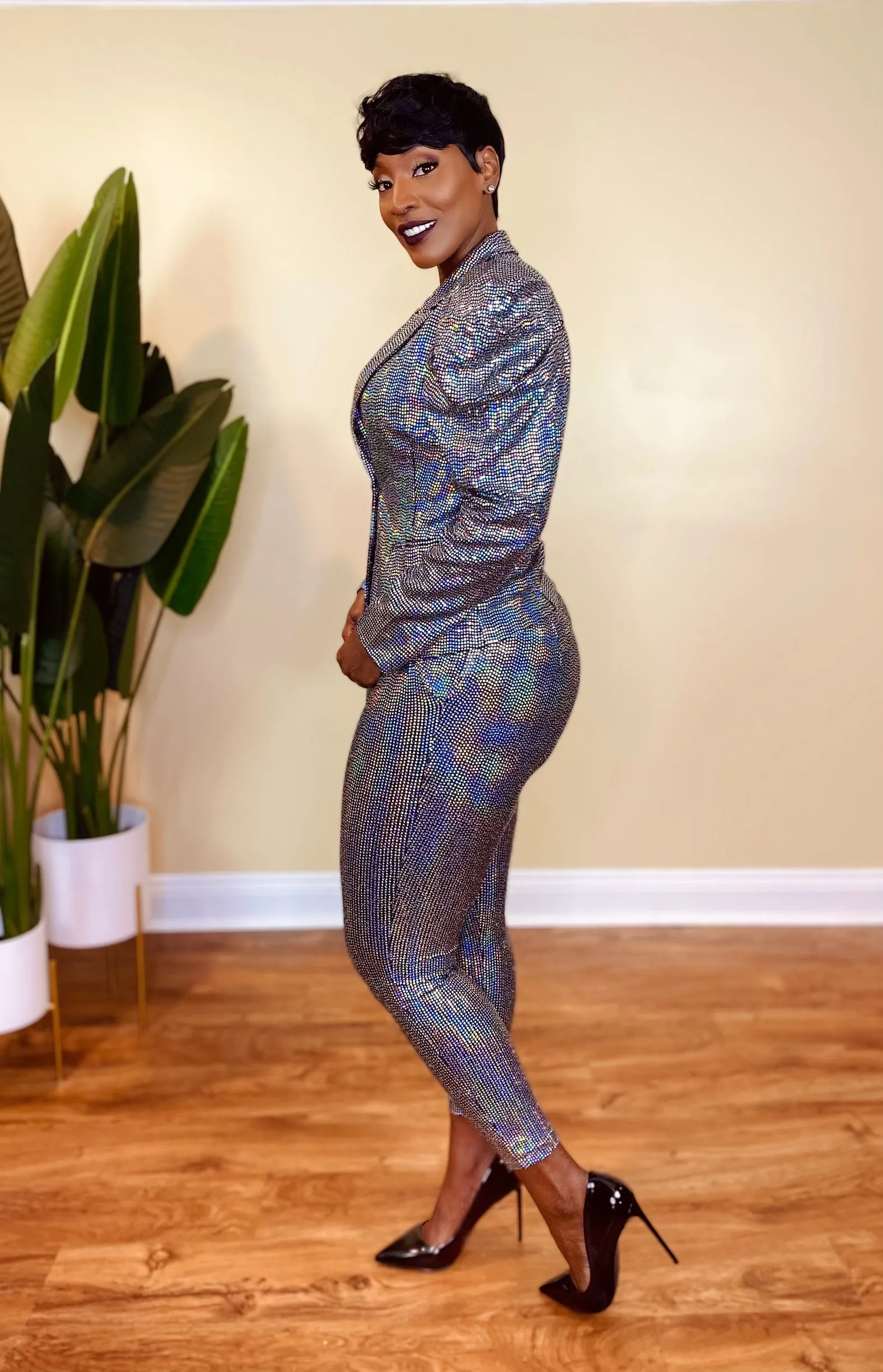 MIRROR BALL BLAZER SET