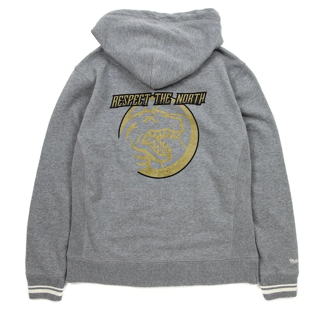 Mitchell & Ness NBA Raptors Mantel Head Piece Zip Hoodie Grey Men 295FHG19MNTLHD