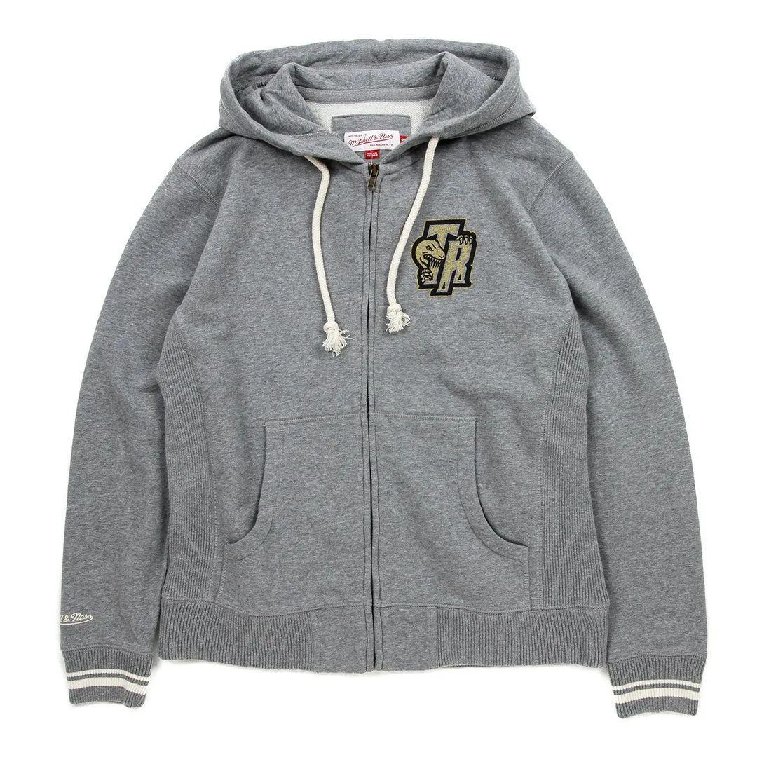 Mitchell & Ness NBA Raptors Mantel Head Piece Zip Hoodie Grey Men 295FHG19MNTLHD